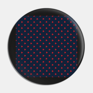 Holly Berry Polka Dot on Navy Pin