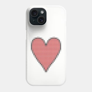 Red Valentines Day Heart Filled with Hearts Phone Case