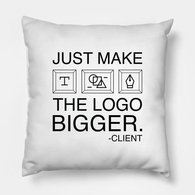 Logo Bigger Pillow by CreativeJourney