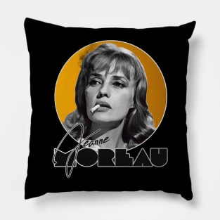 Retro Jeanne Moreau Gold Tribute Pillow