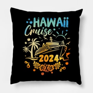 Hawaii Cruise 2024 Family Group Friends Vacation Matching Pillow