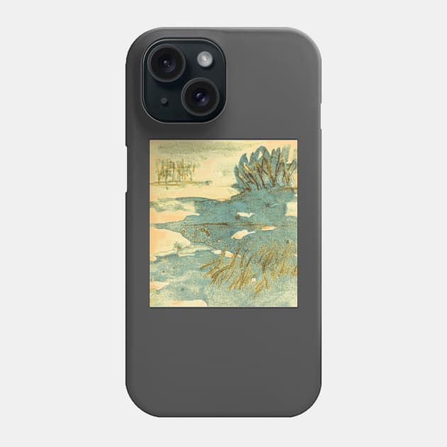 Early walk to the lake Phone Case by bunlinked