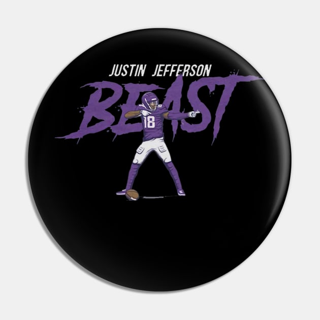 Justin Jefferson Beast Pin by Chunta_Design