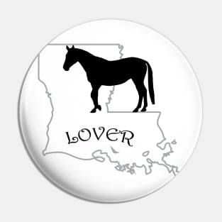 Louisiana Horse Lover Gifts Pin