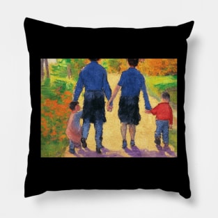 Walk Together Nature Family Pillow