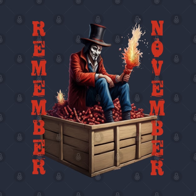 Guy Fawkes Sitting On Top Of A Box Of Dynamite Remember November by taiche