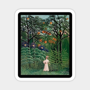 Henri Rousseau- Woman Walking in an Exotic Forest Magnet