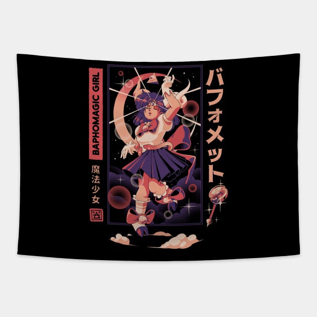 Baphomagic Girl Tapestry by Ilustrata