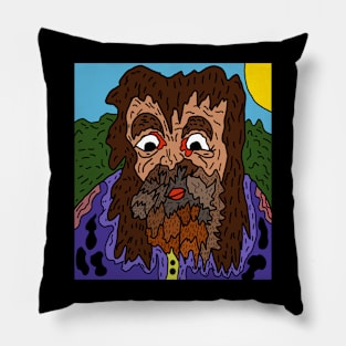 old man of the woods portrait Pillow