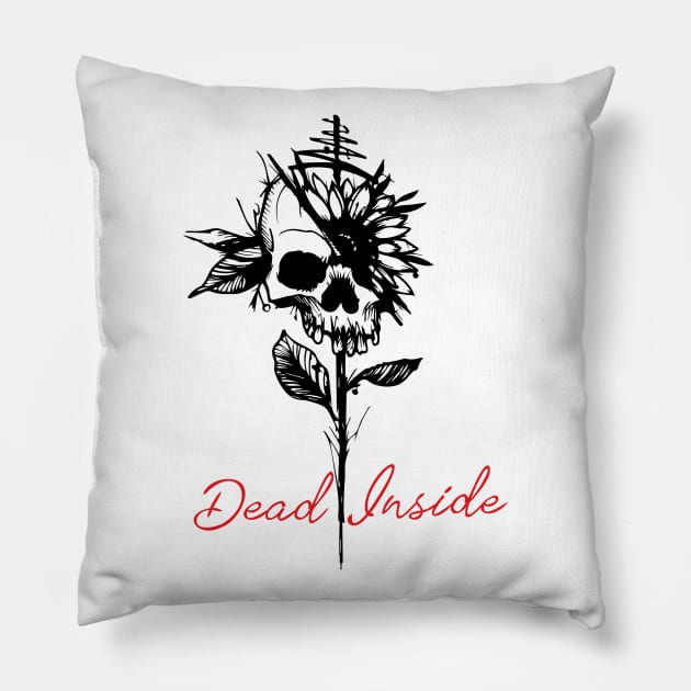 Dead Inside Pillow by studiosstris@gmail.com