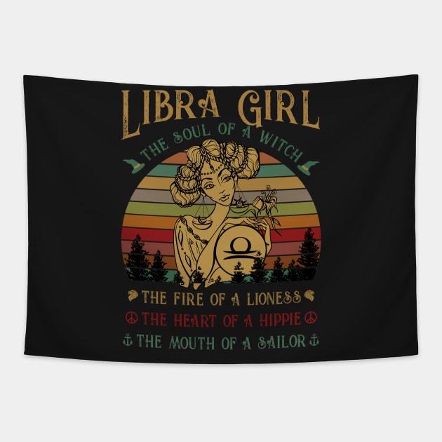 Libra Girl The Soul Of A Witch Awesome T shirt Tapestry by TeeLovely