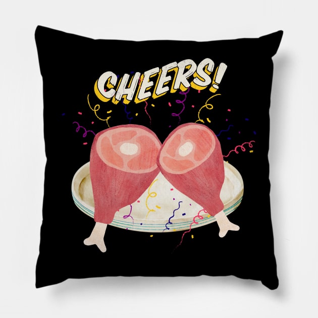 Cheers! Pillow by Chalyishappy