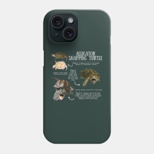 Animal Facts - Alligator Snapping Turtle Phone Case