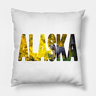 ALASKA - Brown Bear on the Hunt USA Pillow