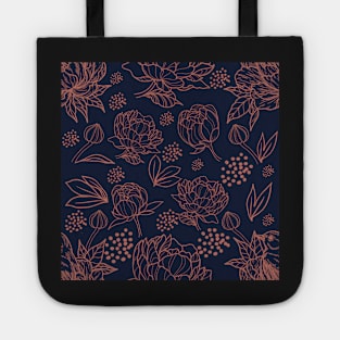 Whimsical Birds and peonies Tote