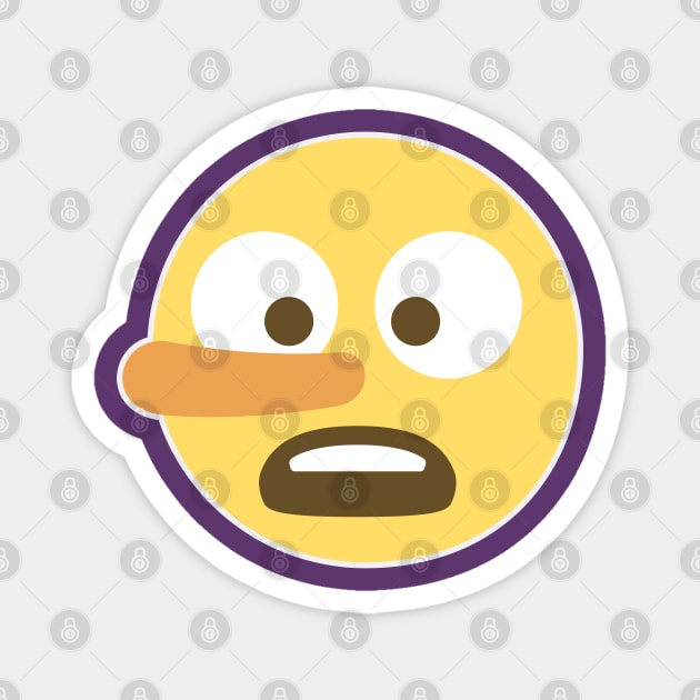 Clipart Cartoon of a Lying Lie Face Emoji Emoticon With Long 