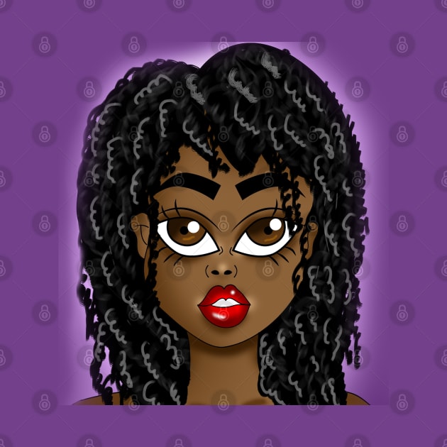 cute brown skin girl by Spinkly Creations 