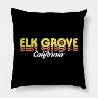 Retro Elk Grove California Pillow