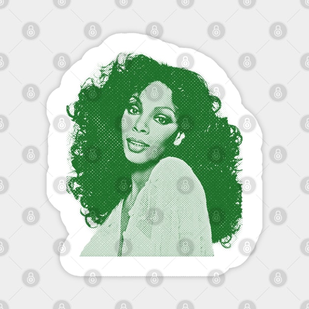 Donna summer //art drawing// green solid style Magnet by Loreatees