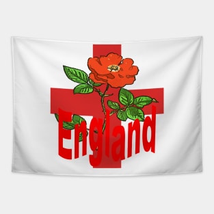 St George Flag With English Rose For England Fans Tapestry