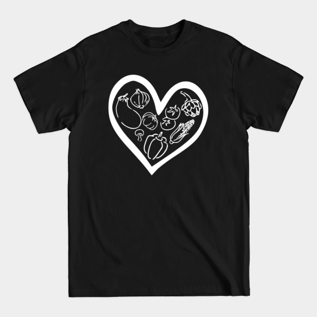 Vegan Women Heart Funny Vegan - Funny Vegan - T-Shirt