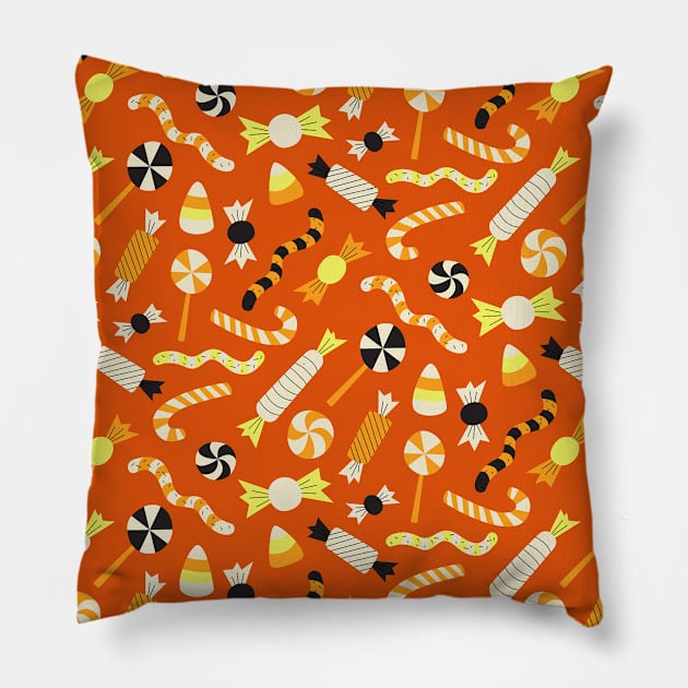 Candies, Sweet, Lollipop, Gummy, Worms, Chocolate, Gift Pillow by WiggleMania