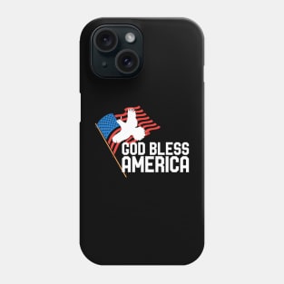 God Bless America Flag USA Quail Phone Case