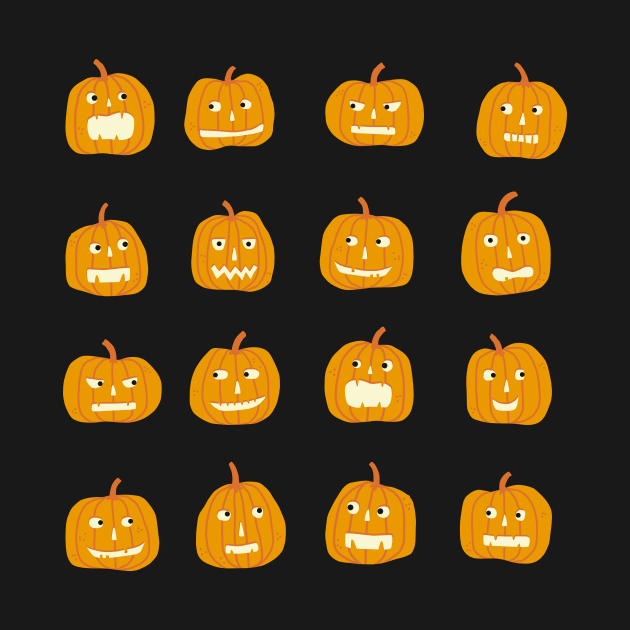 Halloween Pumpkins by NicSquirrell