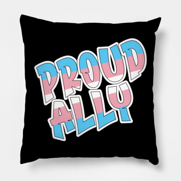 Proud Ally Transexual Flag Pillow by Fig-Mon Designs