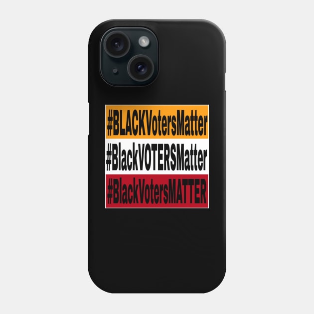 Black Voters Matter - Multicolored - Back Phone Case by SubversiveWare