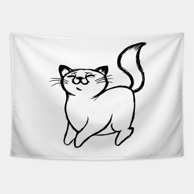 Happy Cat Original Pencil Sketch Art Cat Tapice Teepublic Mx