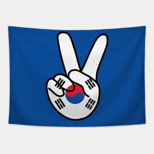 South Korea V Sign Tapestry