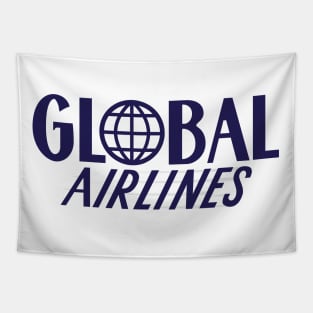 Global Airlines - White Background Tapestry