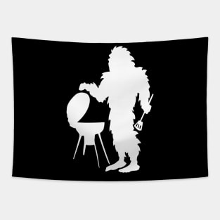 Funny Bigfoot Cooking Chef Tapestry