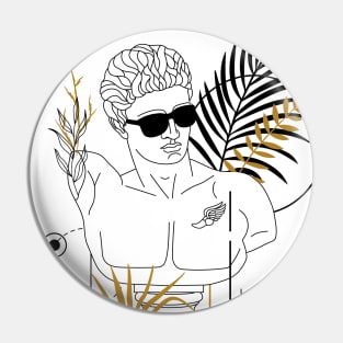 Funny Hipster Greek God Hermes Roman God Mercury Pin