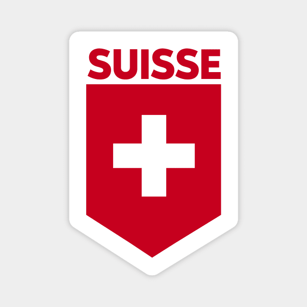 Switzerland Flag Emblem Magnet by SLAG_Creative