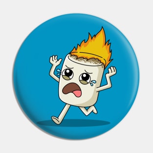 Marshmallow On Fire Pin