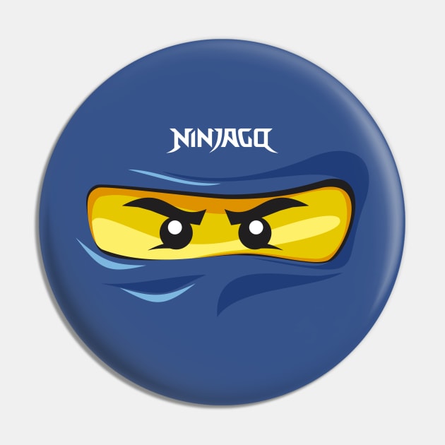 Ninjago Eyes BLUE Ninja JAY FanArt FanMade T-Shirt Pin by kaitokid