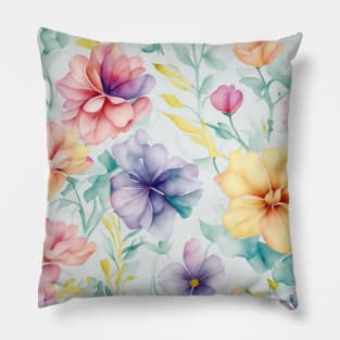 Beautiful bright spring flowers. Pillow