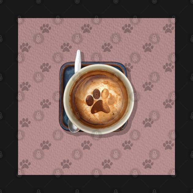 Cat Paw Cappuccino by Luna Illustration