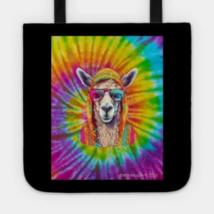 Groovy Llama Psychedelic Graphic Tote