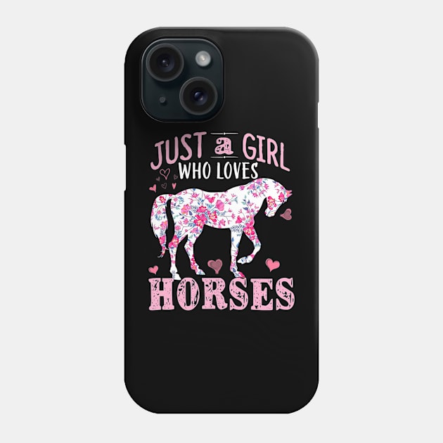 Just a Girl who Loves Horses Farm Barn Horse Phone Case by cloutmantahnee