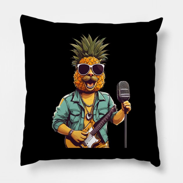 Pineapple Singer Pillow by Merchweaver