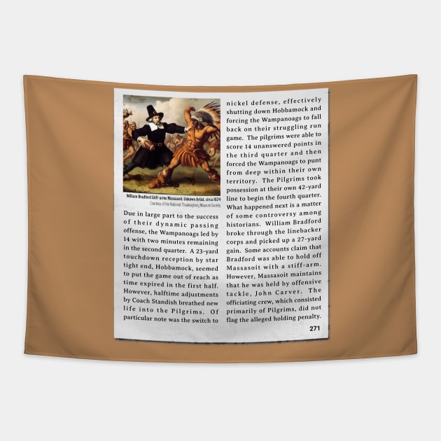 The First Turkey Bowl Textbook Account Tapestry by MilesNovelTs