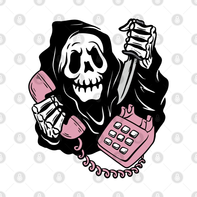 Last Call Reaper Spooky Humor by Life2LiveDesign