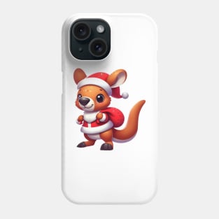 Cute Kangaroo Santa Christmas Phone Case