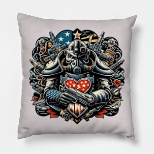 Fallout brotherhood of steel armor Pillow