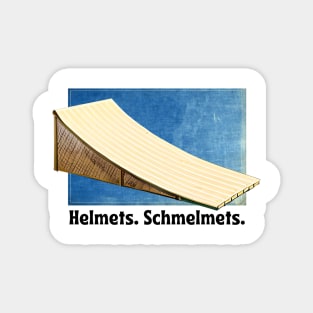 Helmets. Schmelmets. 1970s Bike Ramp Style Magnet