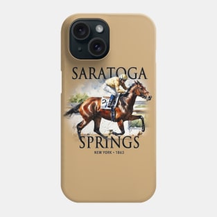 Saratoga Springs Horse Racing Phone Case