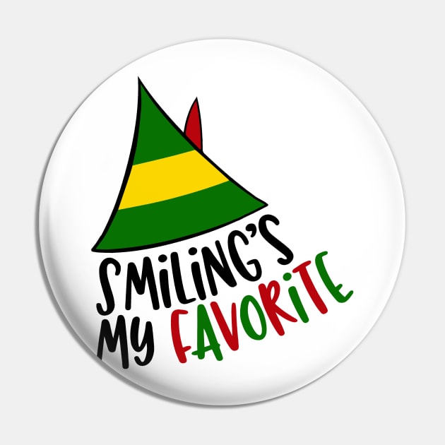 Smiling's my Favorite, Buddy the Elf Pin by FanSwagUnltd